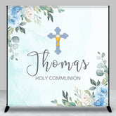 Lofaris Holy Communion Floral Boys Custom Baptism Backdrop